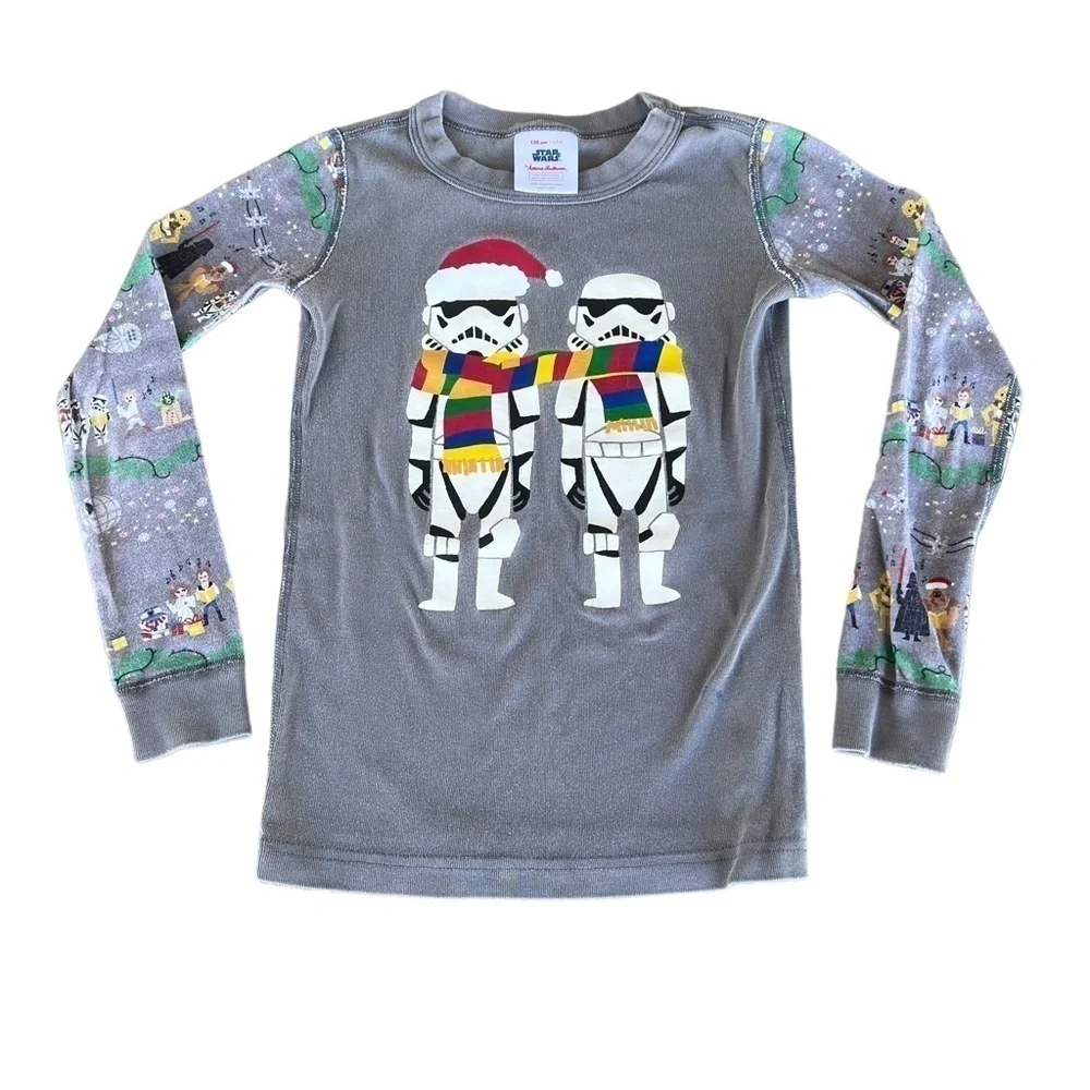 Hanna Andersson Star Wars Storm Trooper Pajama Set Size 8 Christmas Holiday